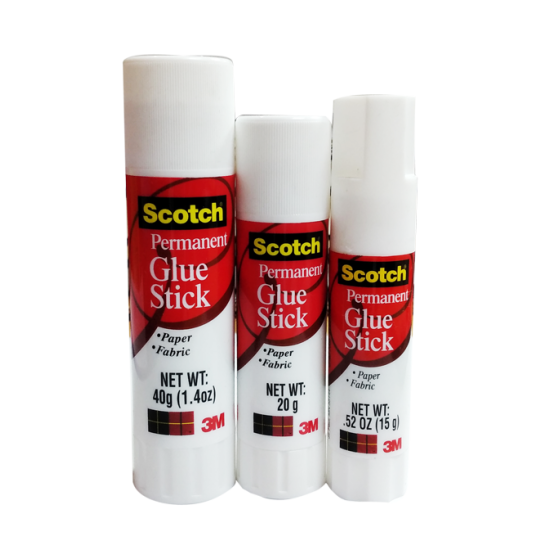 Scotch Permanent Glue Stick, Display of 20 Sticks 21g